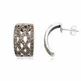 Cercei din argint cu marcasite